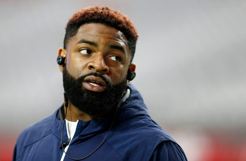 Dallas Cowboys defensive end Damontre Moore (58) prior to the start of a game against the...