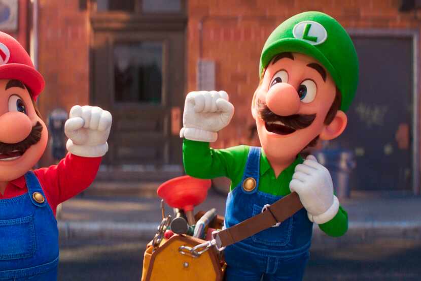 This image released by Nintendo and Universal Studios shows Mario, voiced by Chris Pratt,...