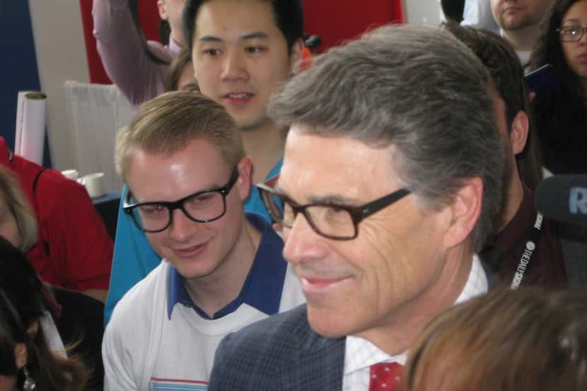  Rick Perry works the crowd at CPAC 2015 on Feb. 26, 2015.