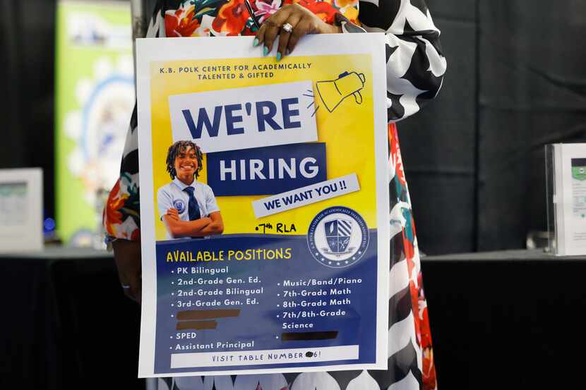 Dallas ISD administrators held a job fair looking for educators on Thursday, the same day...