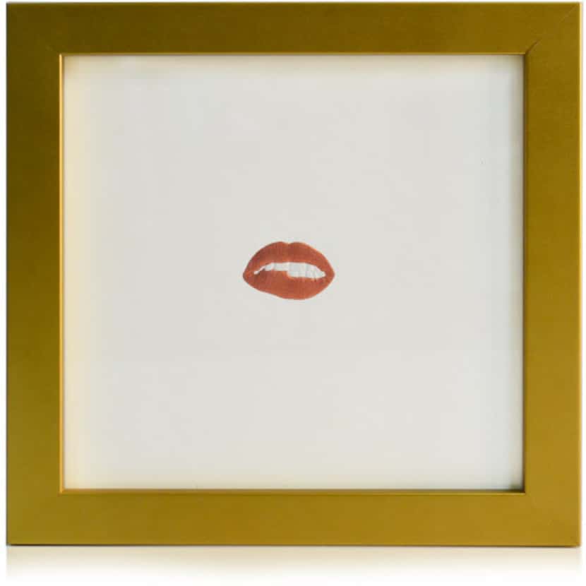 Engraved Gold Pucker Wall Art, Bell'INVITO, $310. Available at NEST, 4524 McKinney Ave.,...