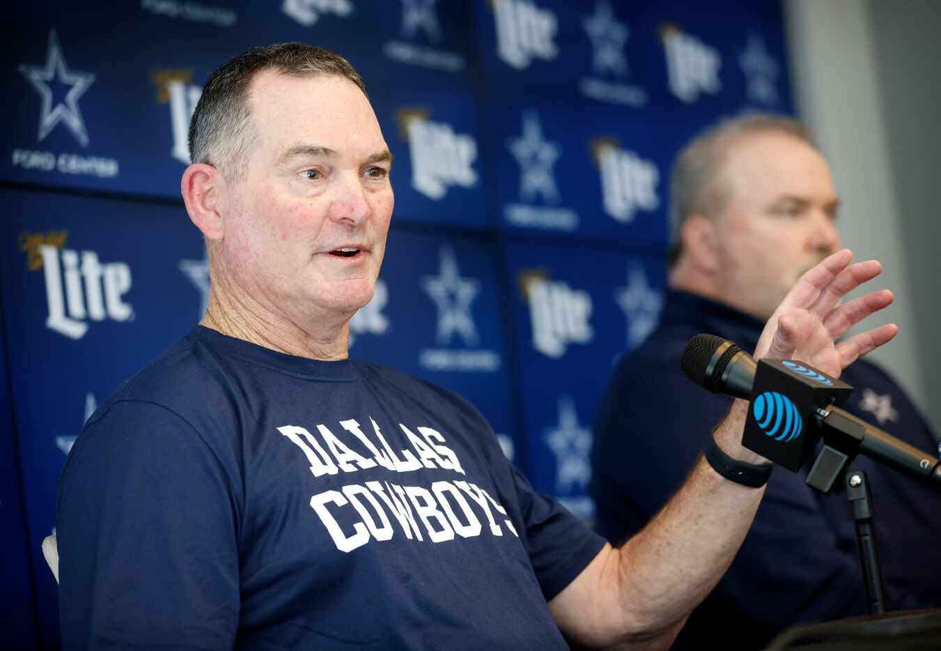 Alongside head coach Mike McCarthy, new Dallas Cowboys defensive coordinator Mike Zimmer...