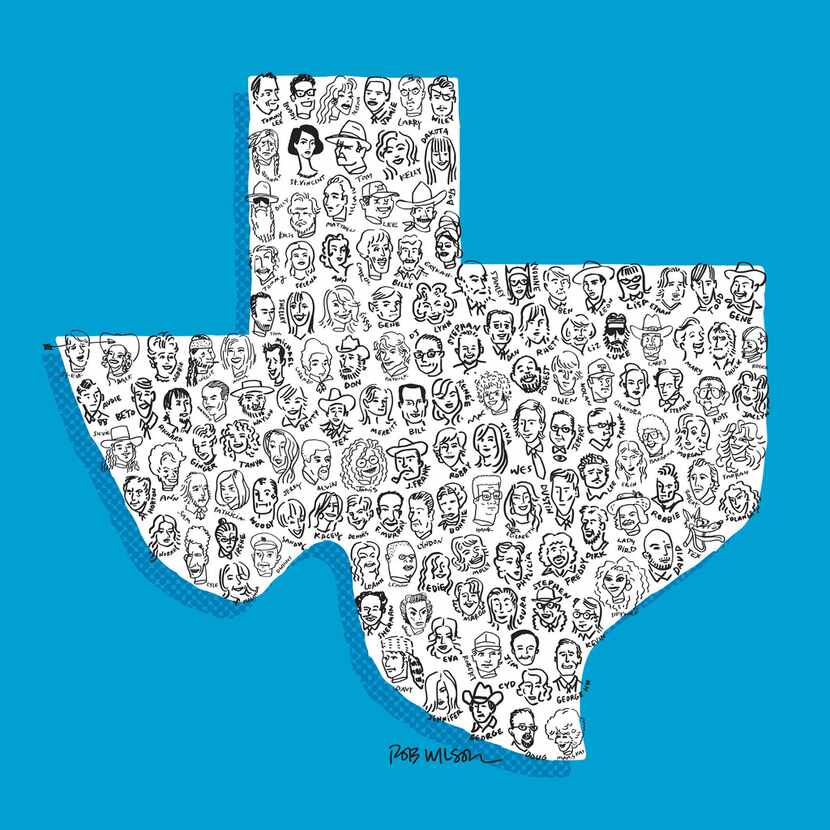 Dallas illustrator and artist Rob Wilson created the "Texas Heads of State" illustration...
