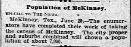 Dallas Morning News clipping from June 21, 1900.