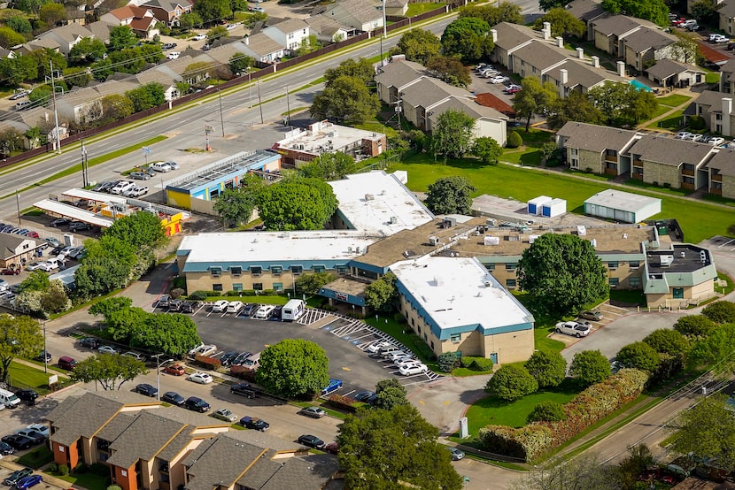 An aerial view of Skyline Nursing Center in Dallas.