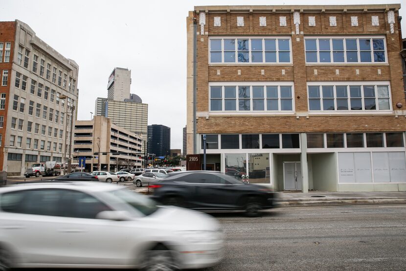 The building at 2105 Commerce Street is on the east side of downtown.