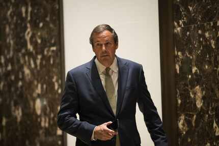 Ray Washburne, a fundraiser for the Trump campaign, visited Trump Tower in New York City on...