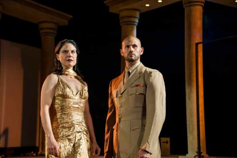 
Joanna Schellenberg as Cleopatra and Daniel Duque-Estrada as Antony star in Shakespeare...