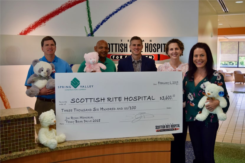 Spring Valley Construction has an annual Jim Ryan Teddy Bear Drive benefiting Texas Scottish...