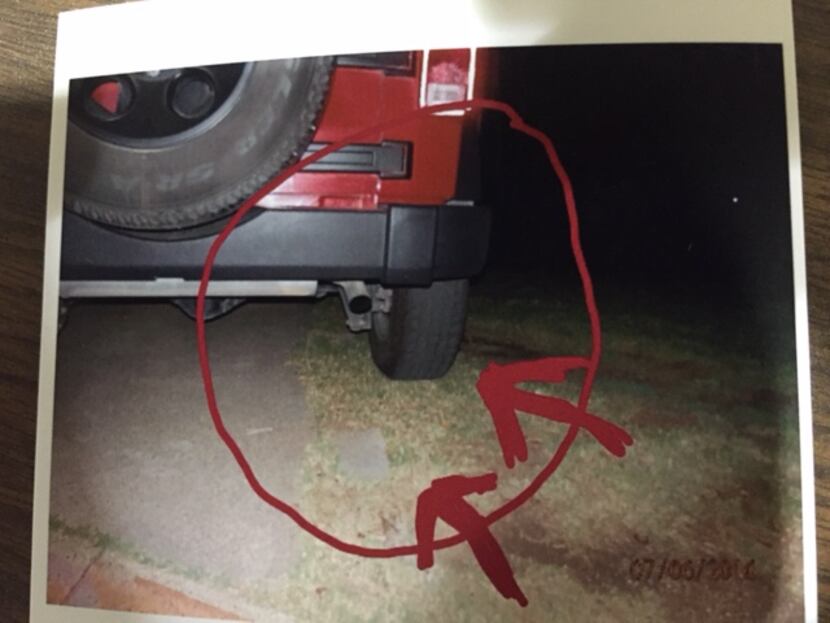 This photo was entered into evidence that Sue Winkler broke the law when she parked on the...