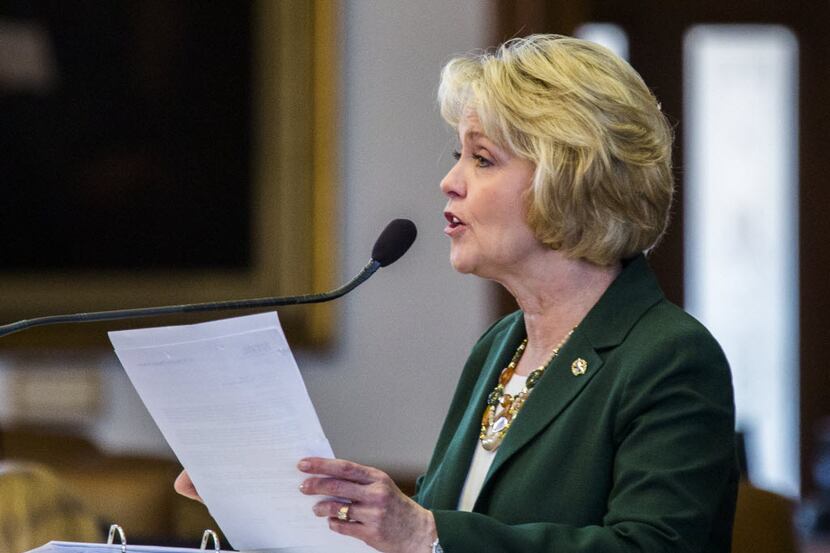 Rep. Cindy Burkett, R-Sunnyvale, talks about HB 3425, legislation that attempted to have the...