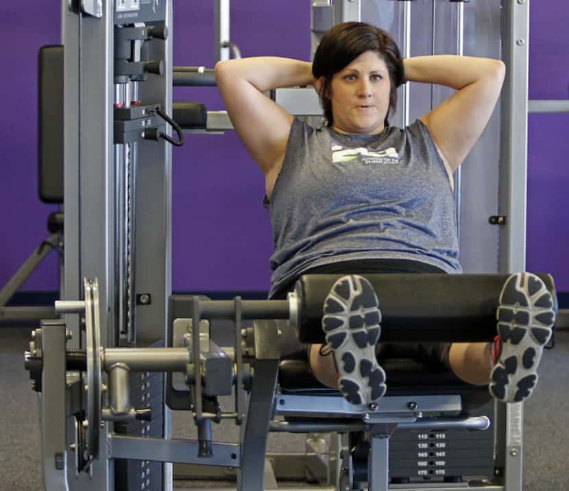 Shelly James of Wylie has lost more than 70 pounds since March and continues to keep the...
