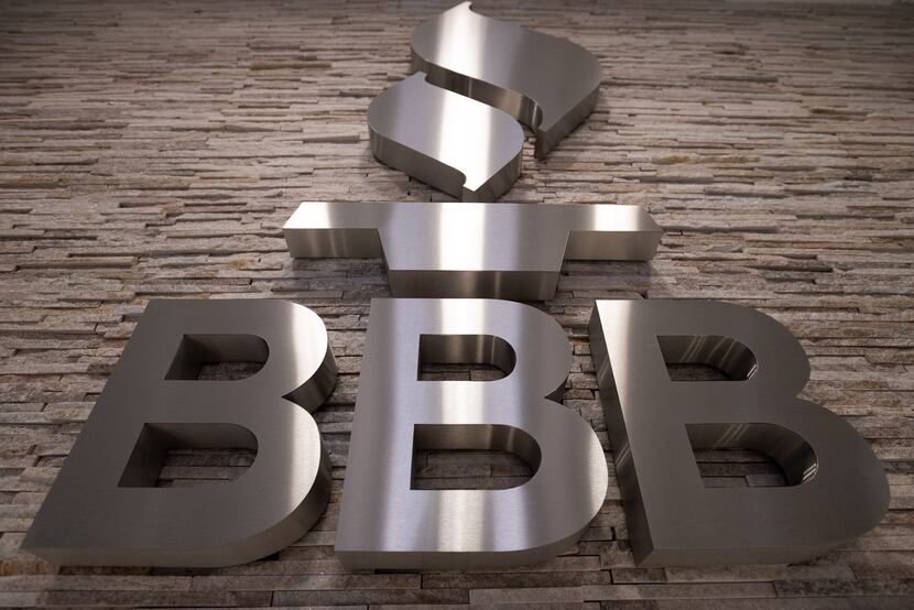 Signs for the Better Business Bureau serving Dallas and Northeast Texas, at its offices in...