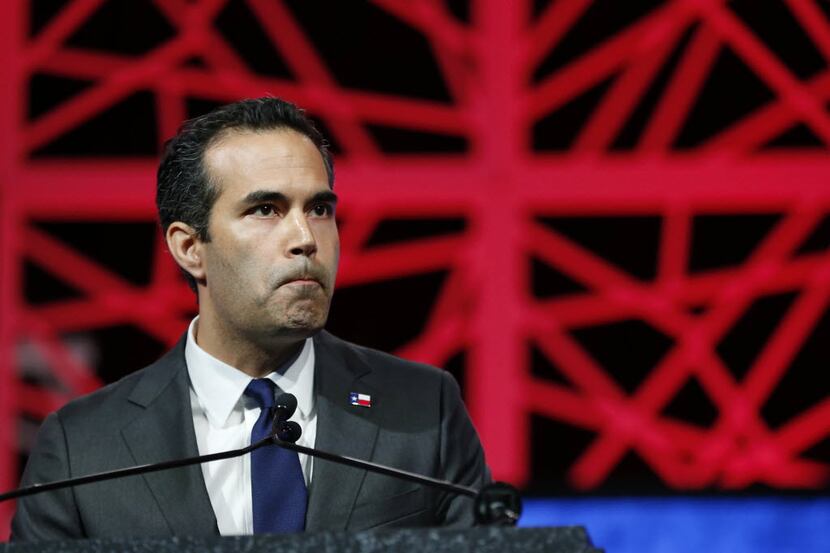 Texas Land Commissioner George P. Bush speaks during the 2016 Texas Republican Convention at...