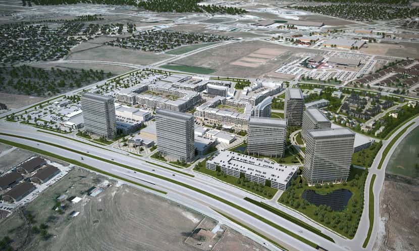 A rendering of the Wade Park mixed-use development that had been planned at the southeast...