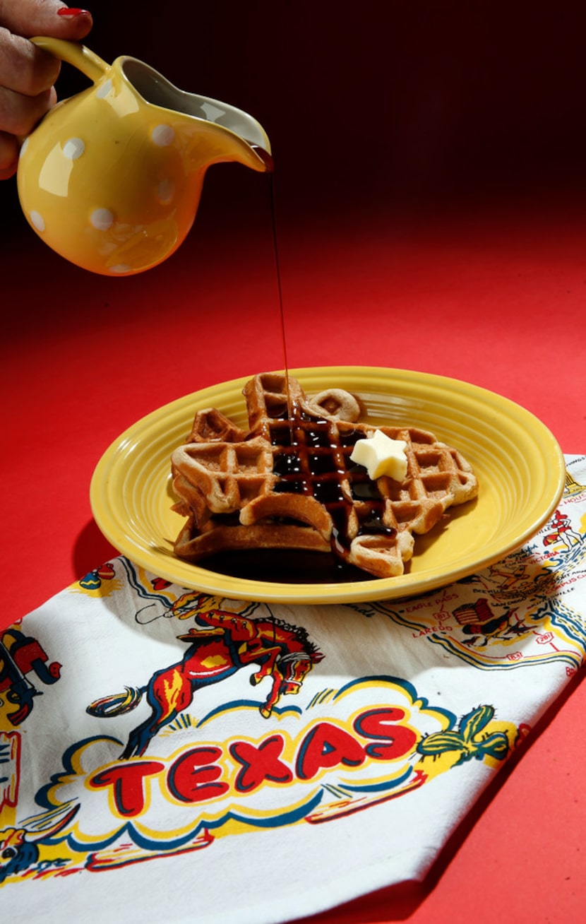 Dr Pepper Waffle drizzled in Dr Pepper Syrup