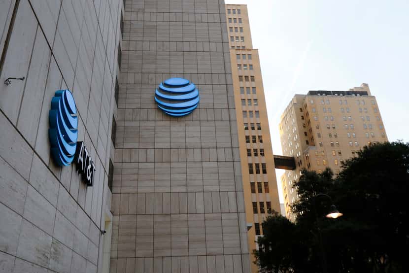 AT&T corporate headquarters in downtown Dallas, Wednesday, September 13, 2017, in Dallas. 