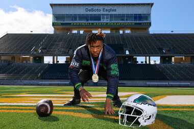 DeSoto defensive lineman and Dallas Morning News SportsDay's 2023 defensive player of the...