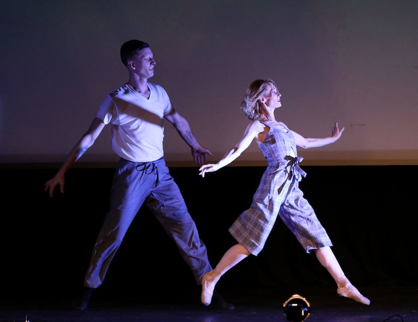 Dallas Neo-Classical Ballet's Michael Stone (left) and Lea Zablocki in artistic director...