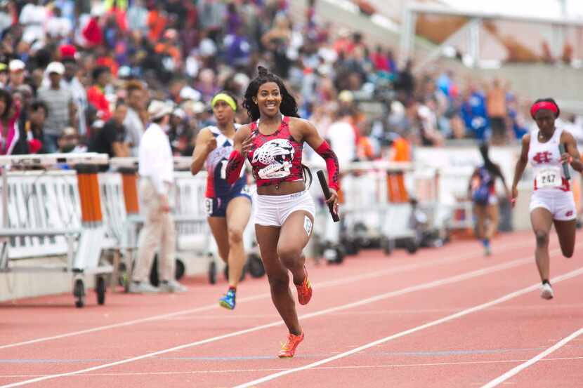 Mesquite Horn anchor Kaylor Harris, pictured earlier this year, won all three of her events...
