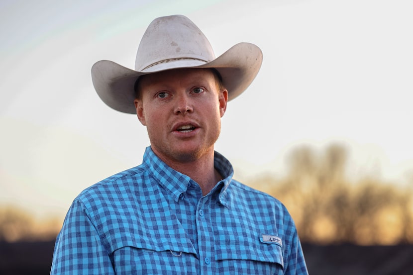 Shaller Ranch owner John Haley speaks with The Dallas Morning News after the Smokehouse...