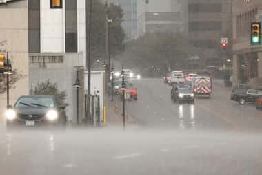 Hail, showers and even sleet hit downtown Dallas on Feb. 29. Consistently rising...