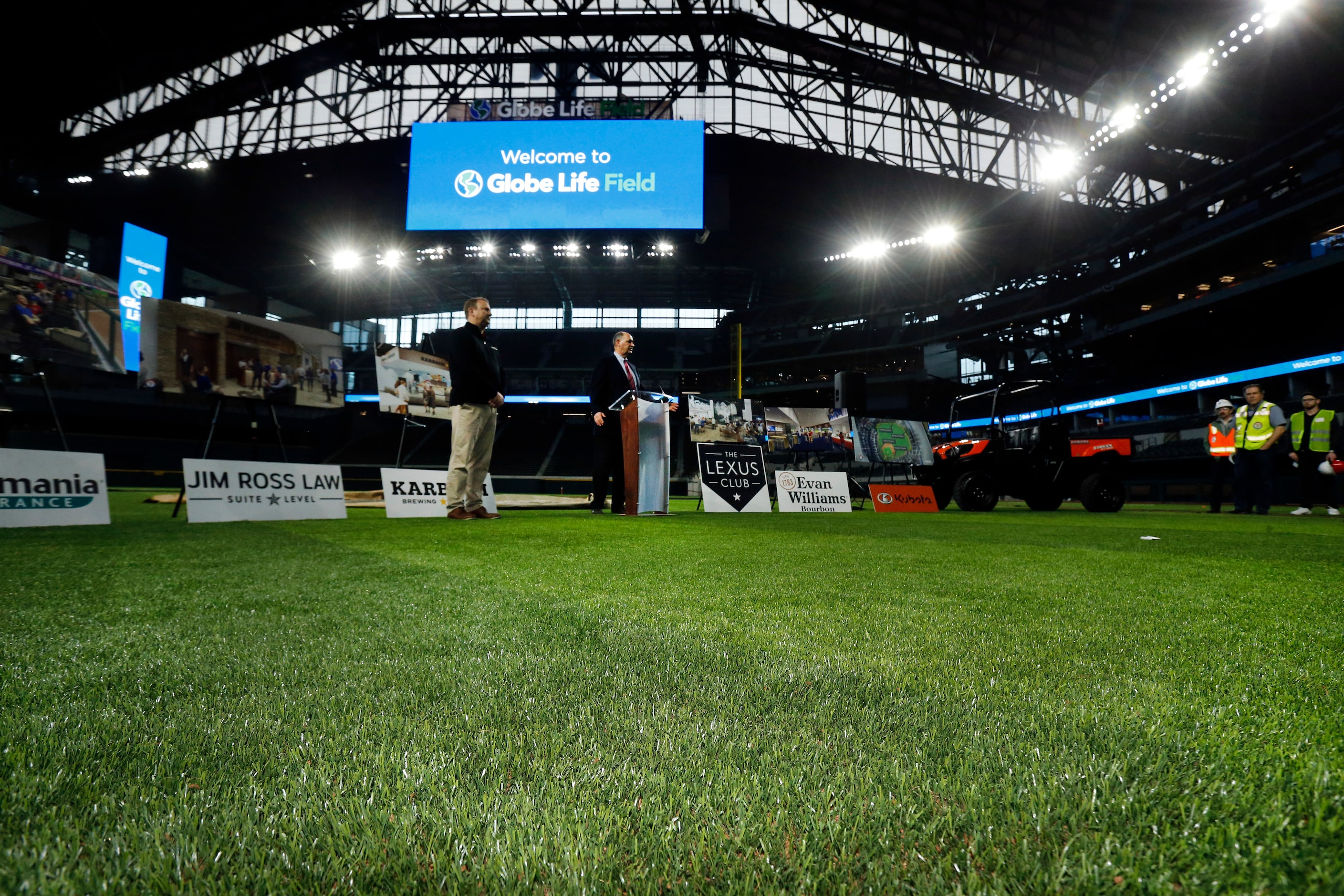 Shaw Sports Turf artificial turf with ground up coconut shell filler is being installed at...