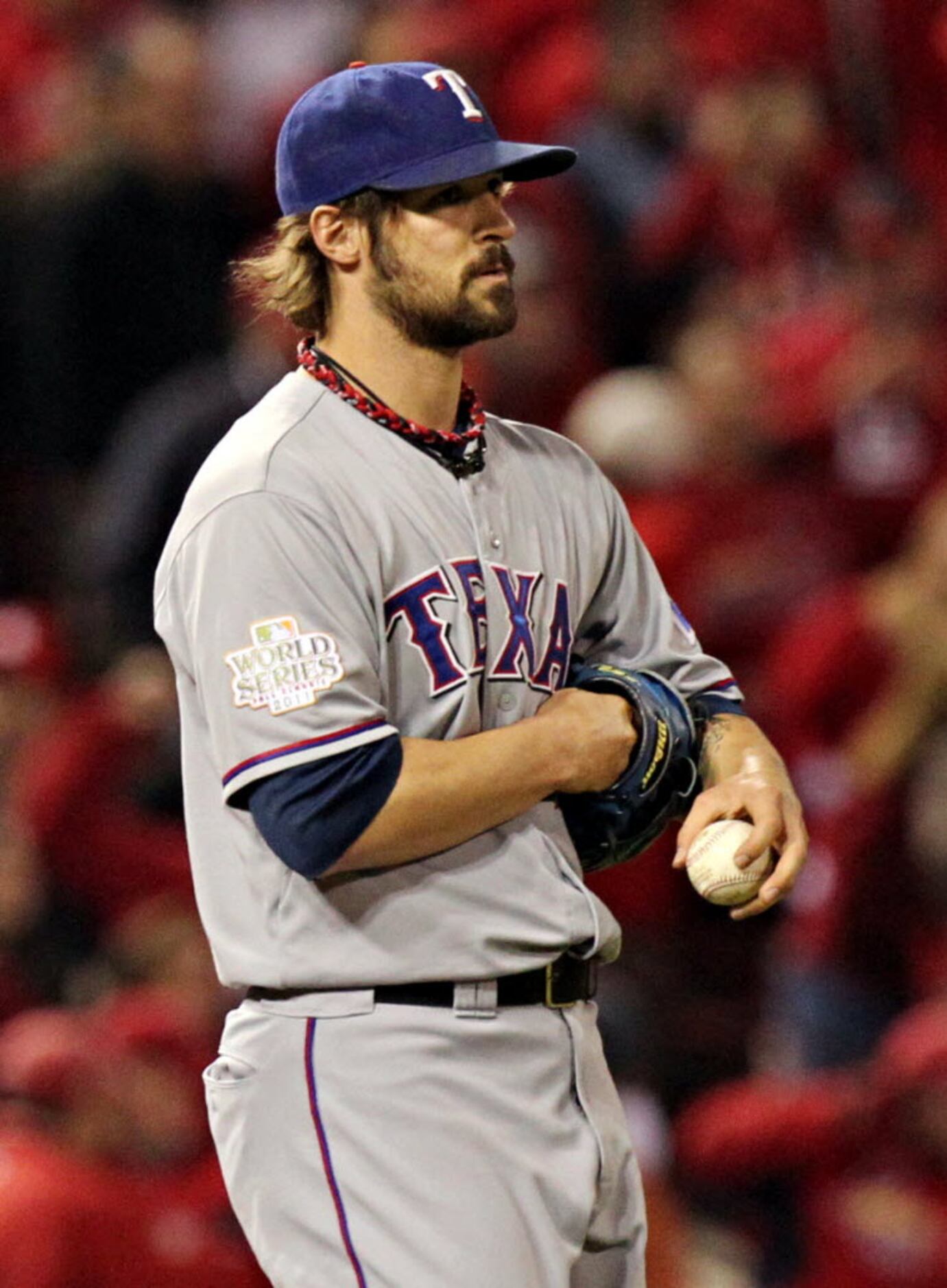 CJ Wilson in his Angels jersey. He's too cute to be mad at for bailing on  the Rangers.