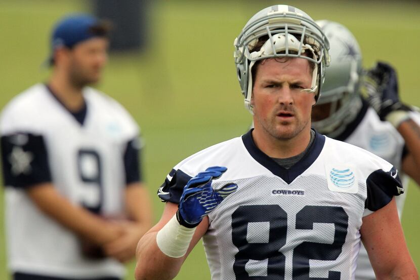 Dallas tight end Jason Witten (82)  is pictured during a break in play during the Dallas...