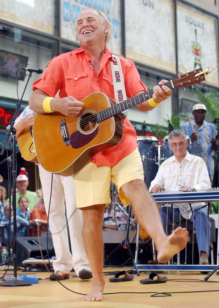 Jimmy Buffet performed barefooted with his band The Coral Reefers on the "Today" morning...