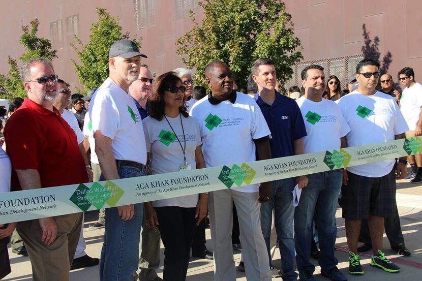 
Plano Mayor Henry LaRosiliere (left), with Geraldine Sicola and Nadirshah “Nick” Jivani of...