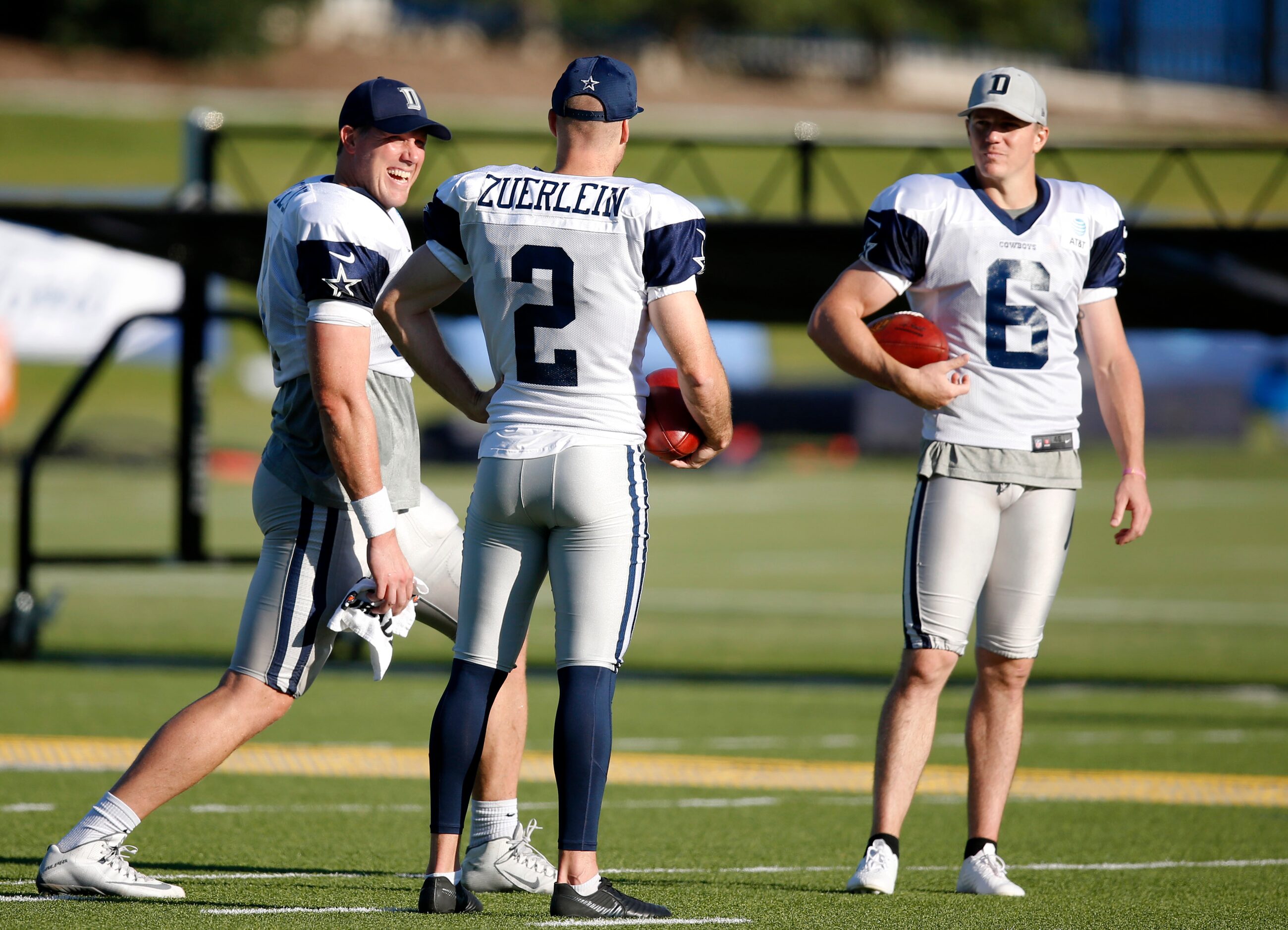 Dallas Cowboys long snapper L.P. Ladouceur (91), Dallas Cowboys place kicker Greg Zuerlein...