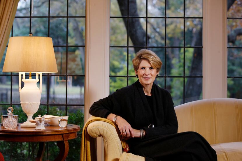 Laura Miller, former Dallas Mayor posses for a portrait in her living room at her home on...