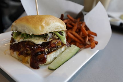 The Blu BBQ Burger at Allen High School's Blu Community Bistro in Allen