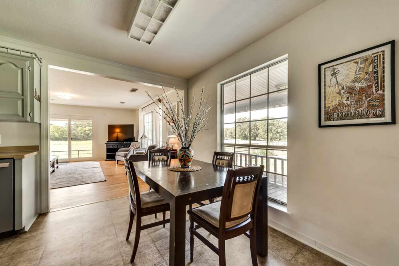 A dining area at 1861 Muleshoe Road in Dallas.