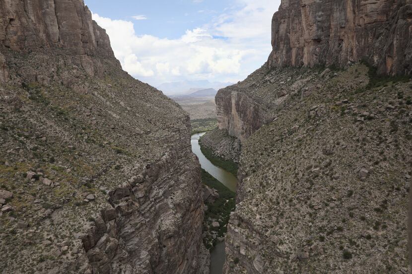 The Rio Grande forms the U.S.-Mexico border while winding through the Santa Elena Pass in...