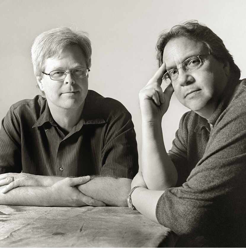 Authors Bill Minutaglio (right) and Steven L. Davis.