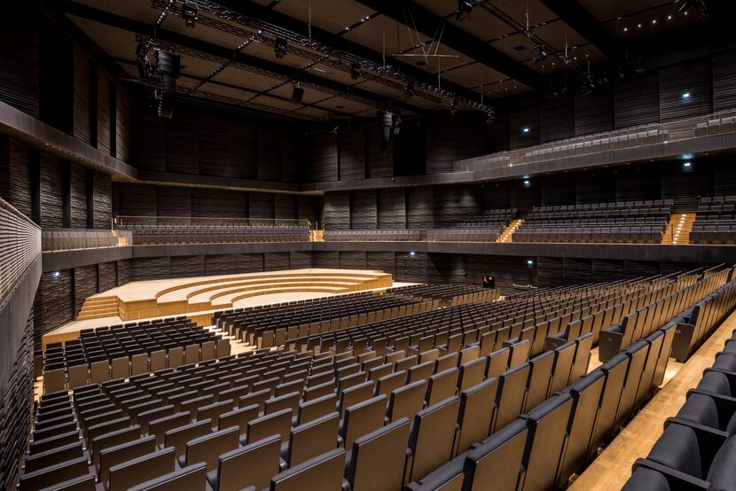 Interior of the Isarphilharmonie in Munich, Germany, where the Dallas Symphony Orchestra...