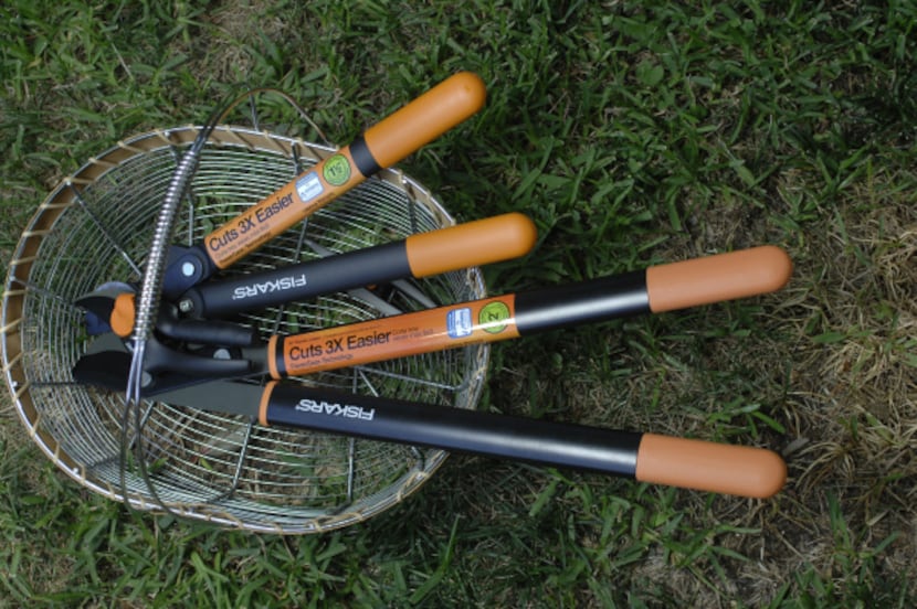 Gardening tools used by Michelle Gummer, who has rheumatoid arthritis. Photo shot in her...