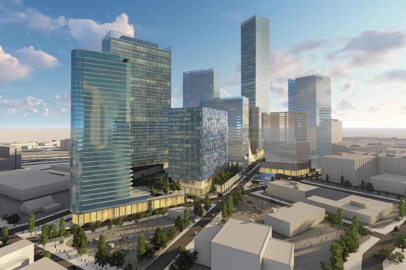 The proposed Dallas Smart District could contain 8 million square feet of buildings.