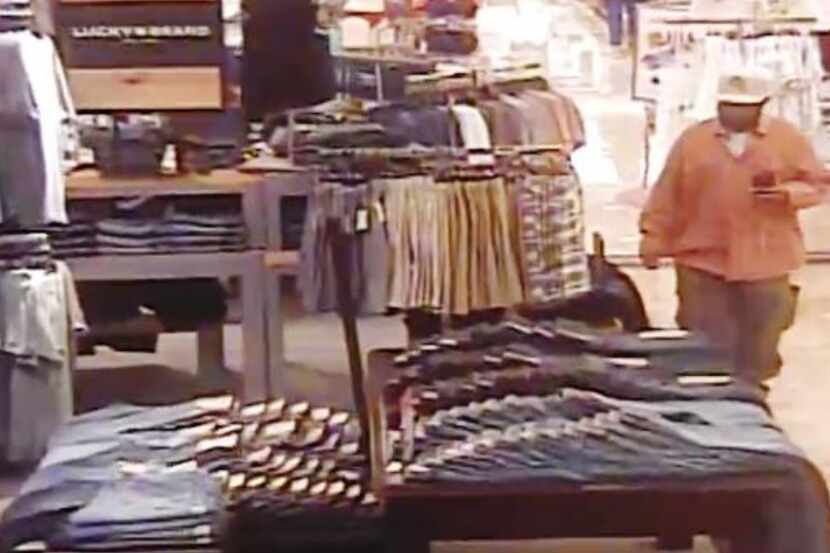 A still image from May 12 security footage at Hulen Mall. Police believe this is the man who...
