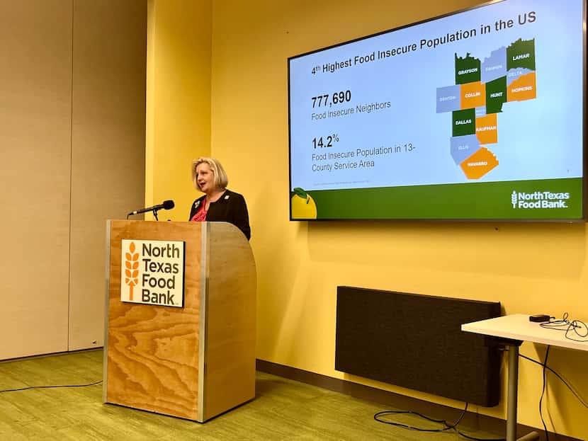 Trisha Cunningham, president and CEO of the North Texas Food Bank, speaks about the latest...