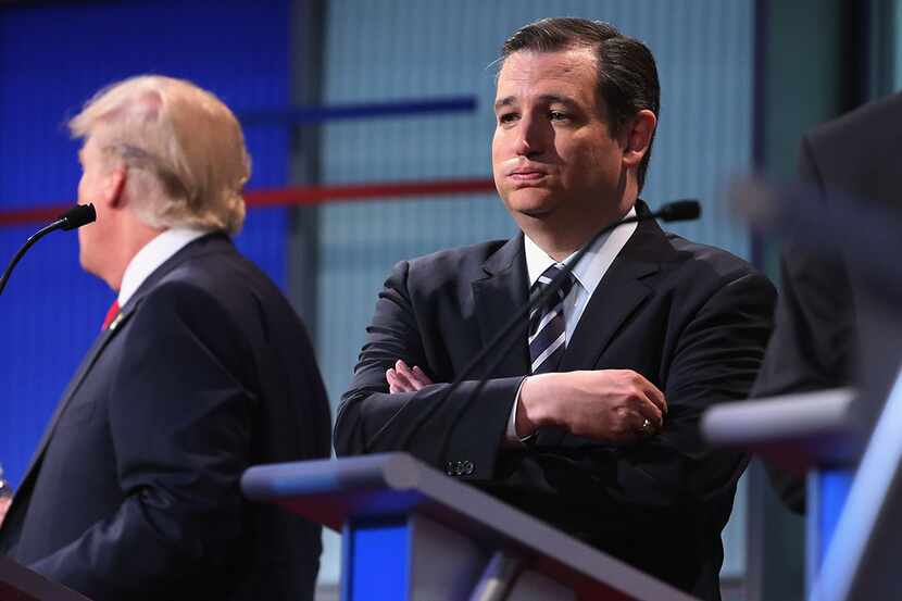  CLEVELAND, OH - AUGUST 06: Republican presidential candidate Sen. Ted Cruz (R-TX) exhales...