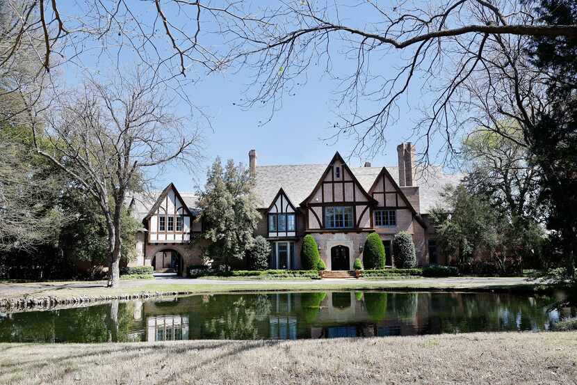 A $27 million estate at 10540 Lennox Lane is seen, Tuesday, March 19, 2024, in Preston...
