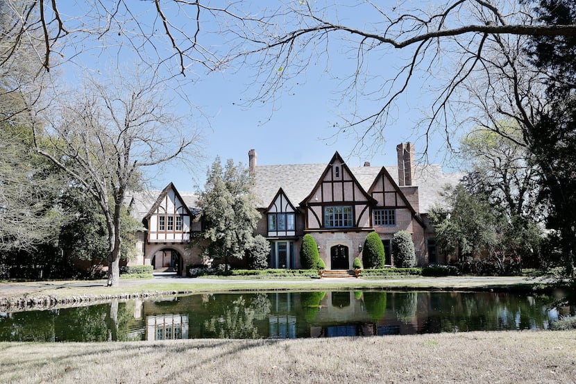 A $27 million estate at 10540 Lennox Lane is seen, Tuesday, March 19, 2024, in Preston...