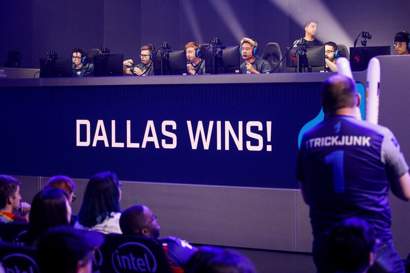 TKTKTKTKTK during the Overwatch League match between the Dallas Fuel and LA Gladiators on...