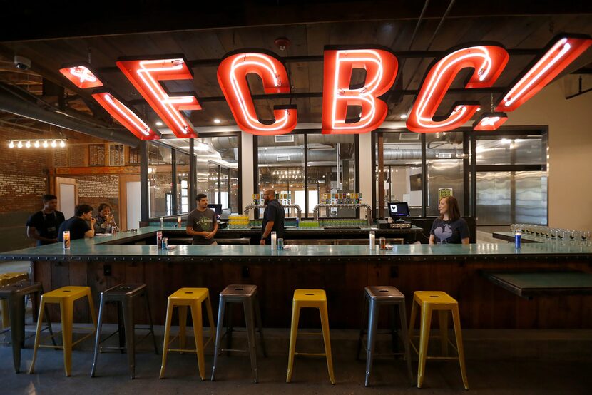 Inside the taproom at the new Four Corners Brewing Co. facility in the Cedars neighborhood...