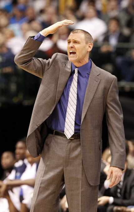 Rick Carlisle during second half between Dallas and Houston at AAC on January 27, 2011. The...