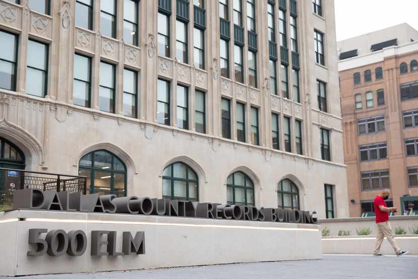 The Dallas County Records Building sits at 500 Elm Street in downtown Dallas on December 31,...