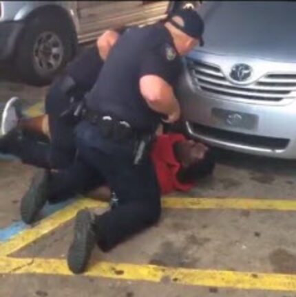 A screenshot of video showing Alton Sterling's final moments before he was fatally shot by...